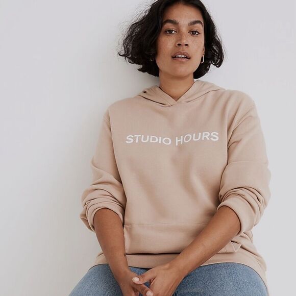 Madewell x BACKDROP Unisex Studio Hours Hoodie Sweatshirt size large - Picture 1 of 8
